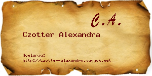 Czotter Alexandra névjegykártya
